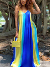 Ombre Spaghetti Strap Maxi Dresses