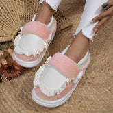 Thick Soled Warm Small Apron Cotton Slippers