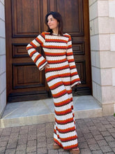 Striped Knit Beach Cover-Up