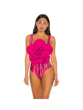 Swimsuit with Large Floral Decoration