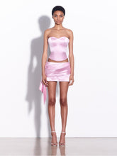 Low Rise Draped Mini Skirts Set