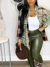 Plaid Loose-Fit Raw Edge Shirts