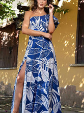 One-Shoulder Ruffle Floral Swimsuit Set