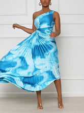 One Shoulder Pleated Dresses