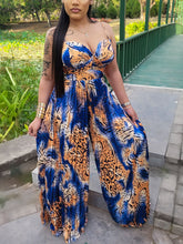 Printed Pleated Jumpsuits