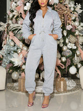 Hooded Solid Jumpsuits