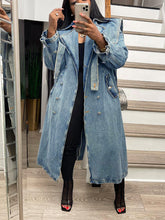 Double-Breasted Denim Trench Coats
