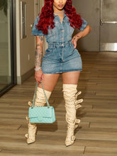 Button Denim Dresses