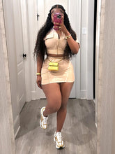 Ribbed Crop Top Skirt Set