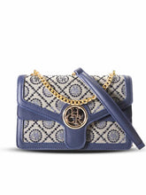 Jacquard Star Rhinestone Chain Crossbody Shoulder Bag