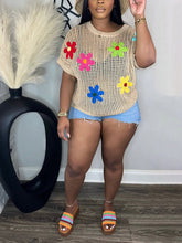 Beach Floral Crochet Knit Tops
