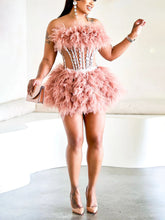 Gorgeous Rhinestone Tulle Party Dresses
