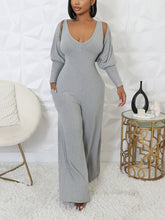 Ribbed Bolero Jumpsuit Set