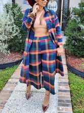 Plaid Cardigan Pants Set