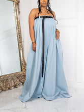 Strapless Loose Jumpsuits With Belt