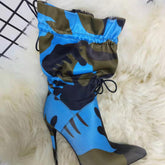 High Heel Pointed Toe Boots With Zipper Shoes