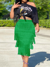High Waisted Fringe Skirts