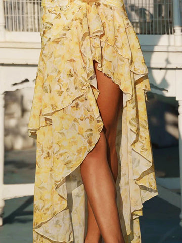 Floral High-Waist Bikini Set for Women