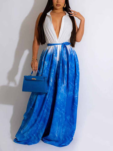 Sleeveless Ombre Jumpsuits