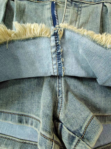 Denim Pleated Skorts