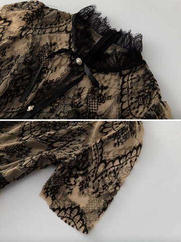 Lace Ruffle Tulle Dresses