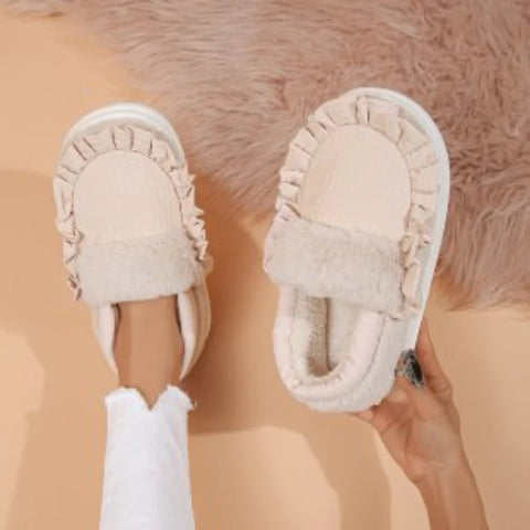 Thick Soled Warm Small Apron Cotton Slippers