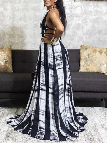 Halter Tie Dye Maxi Dresses