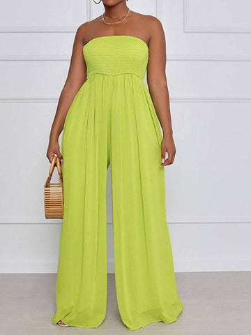 Wide Leg Chiffon Jumpsuits