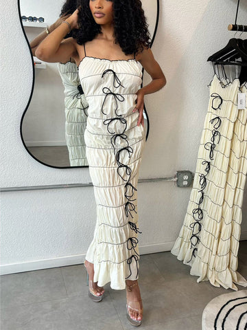 Tied  Ruffled Dresses
