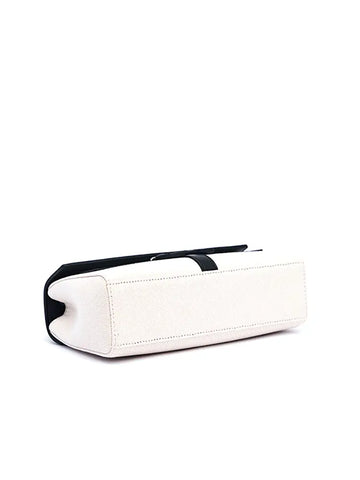 New Pebbled Leather & Canvas Shoulder Crossbody Tote