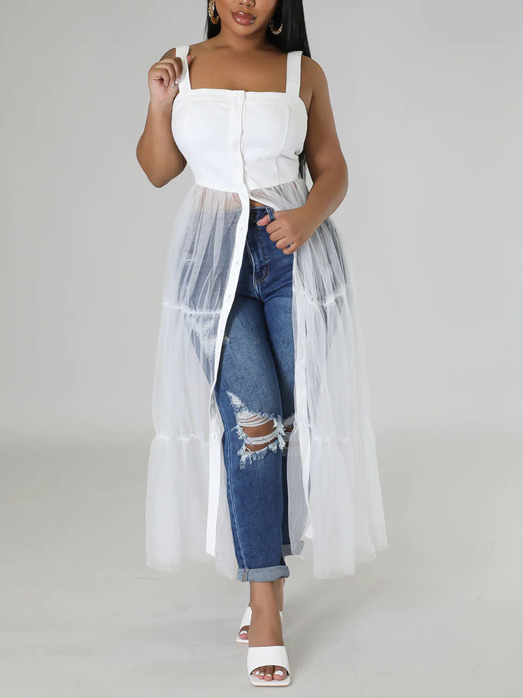 Tulle Tunic Tops