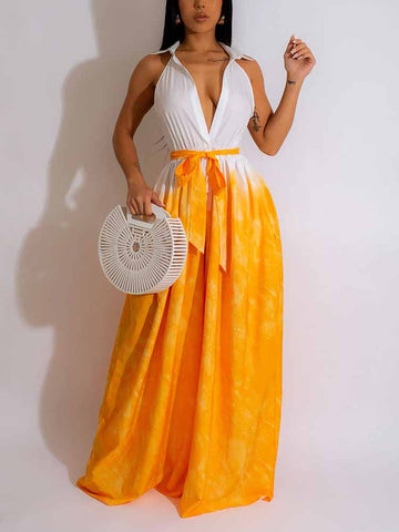 Sleeveless Ombre Jumpsuits