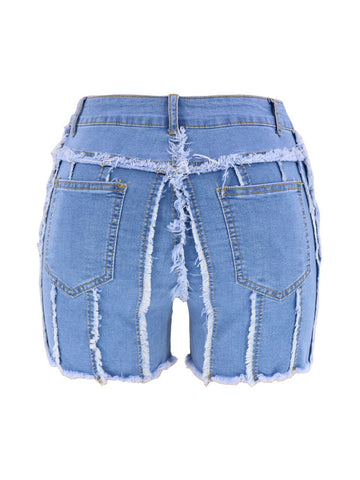 Denim Cropped Jacket & Short Set