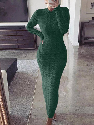 Knitted Bodycon Maxi Sweater Dresses