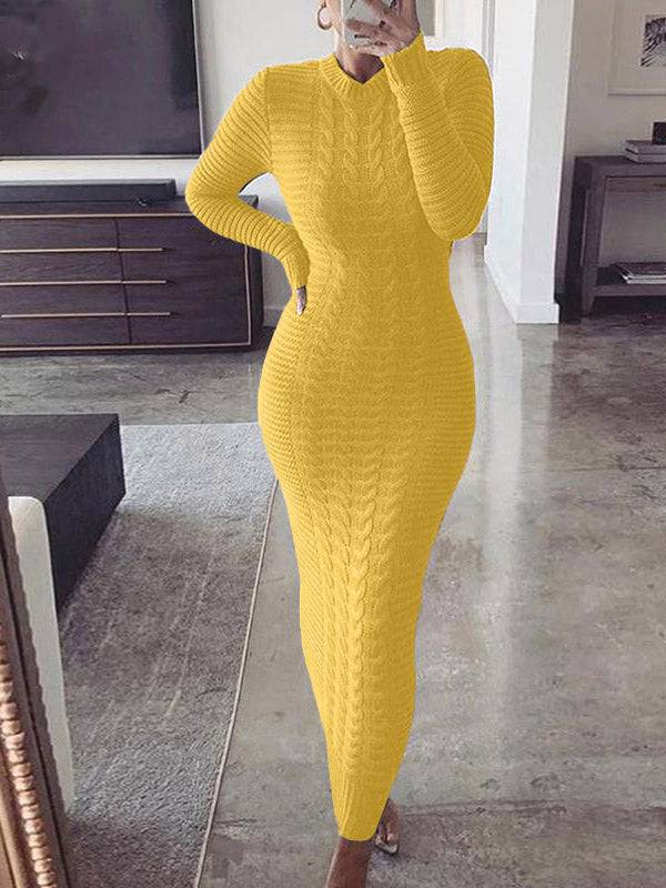 Knitted Bodycon Maxi Sweater Dresses