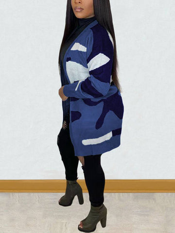 Camouflage Print Cardigans
