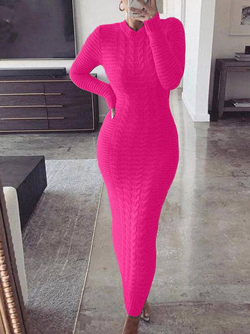Knitted Bodycon Maxi Sweater Dresses