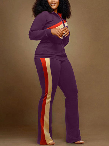 Casual Zip Jacket Pants Set