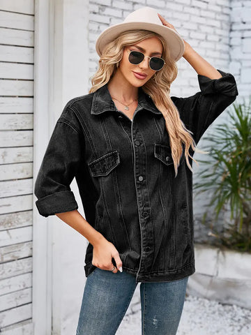 Women's Fall Loose-Fit Denim Jacket