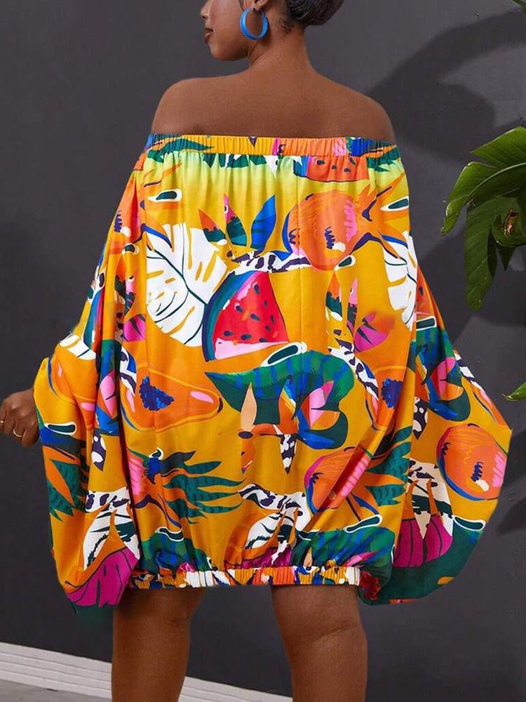Off Shoulder Printed Dresses