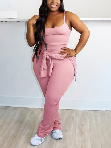 Athleisure Jacket  Jumpsuit Set