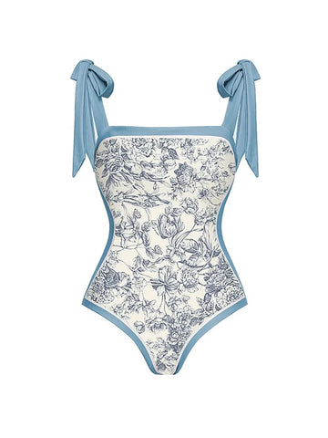 Reversible Tie Back Swimsuit and Skirt Set
