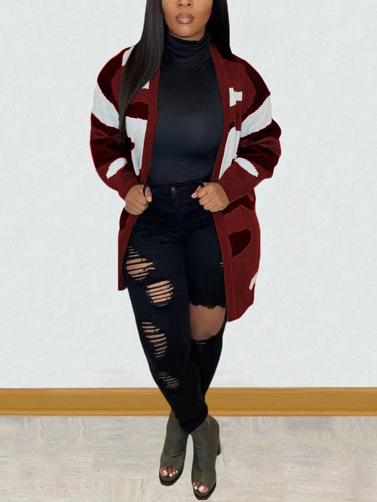 Camouflage Print Cardigans