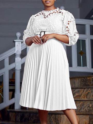 Lace Pleated Dresses