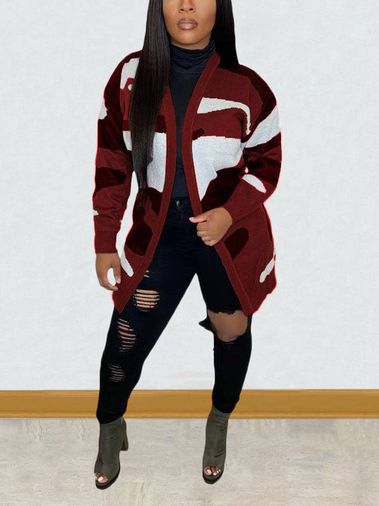 Camouflage Print Cardigans