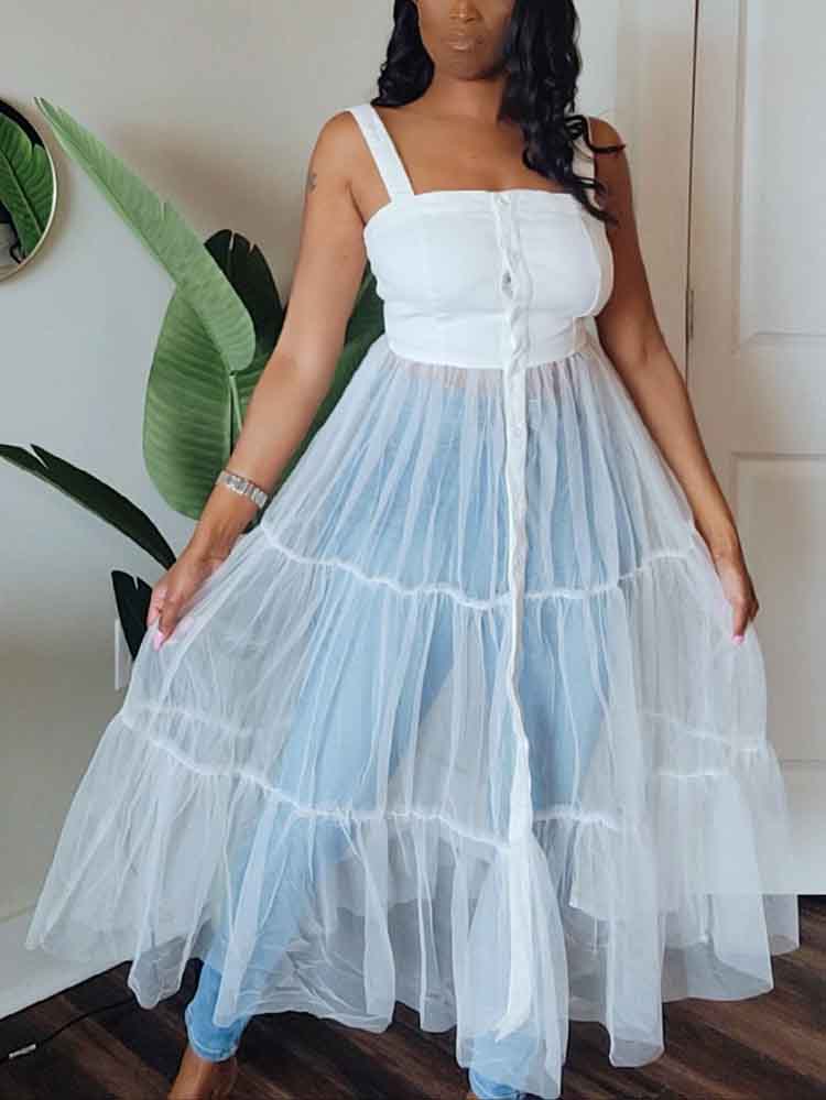 Tulle Tunic Tops