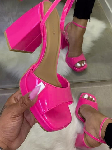 Leather Chunky Heels