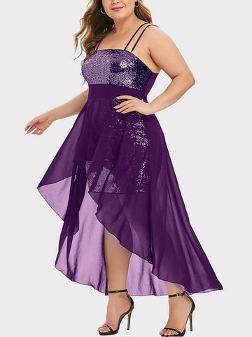 High Low Sequin Maxi Cocktail Dresses