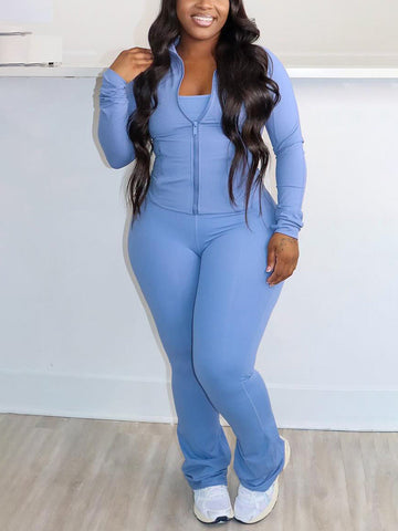 Athleisure Jacket  Jumpsuit Set