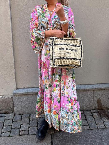 Marsell Maxi Dress Flower Pink